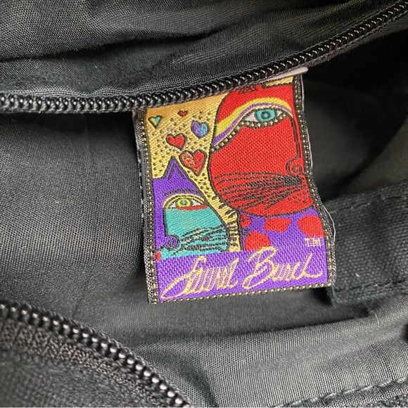 Laurel Burch Sand N Sun Canvas Cat Cutout Tres Gratos Zip Top Handbag Purse Tote - Picture 16 of 16